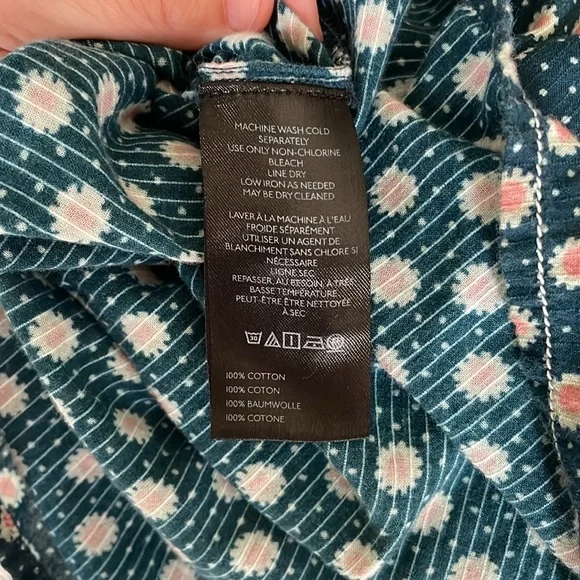 Pilcro double puff-sleeve blouse (large) - Picture 6 of 7